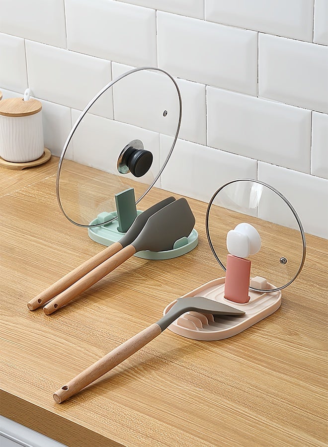 Stove Lid and Spoon Rest-Stove Spoon Holder for Kitchen Counter Pot Lid Holder Utensil Rest Cooking Spoon Holder - Image 2