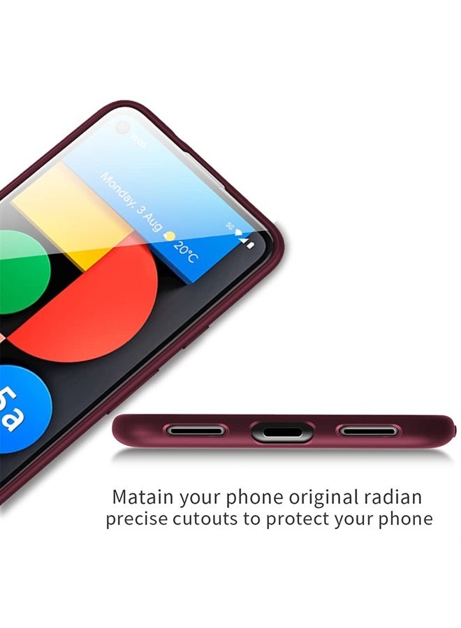 X-level غطاء Google Pixel 5A 5G رقيق للغاية يناسب بشكل مثالي [سلسلة الحارس] أغطية هواتف مرنة ناعمة بتشطيب غير لامع غطاء خلفي خفيف واقي للنساء متوافق مع Google Pixel 5A 5G - أحمر نبيذ - Image 2