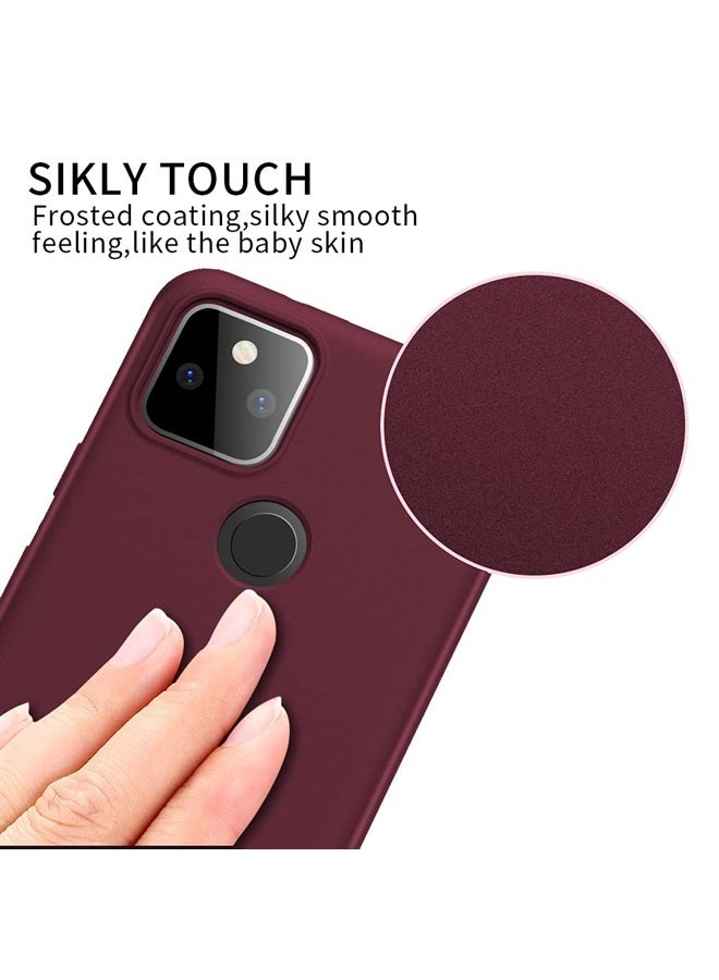 X-level غطاء Google Pixel 5A 5G رقيق للغاية يناسب بشكل مثالي [سلسلة الحارس] أغطية هواتف مرنة ناعمة بتشطيب غير لامع غطاء خلفي خفيف واقي للنساء متوافق مع Google Pixel 5A 5G - أحمر نبيذ - Image 3