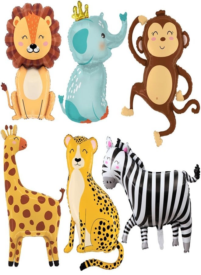 RSAAUD® 2Pc Jungle Theme Balloons, Jungle Safari Decorations Balloon, Animal Print Balloon Set For Kids Boys Girls Party Combo Item Lion, Tiger, Zebra, Monkey, Giraffe 32inch Balloon (Monkey 32") - Image 2