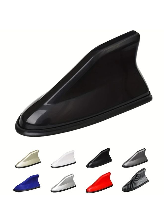 White Car Shark Fin Antenna Cover Weatherproof Durable Easy Installation Most Vehicles - Image 1