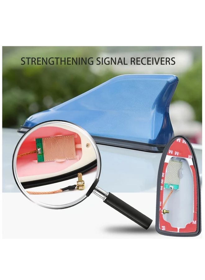 White Car Shark Fin Antenna Cover Weatherproof Durable Easy Installation Most Vehicles - Image 4