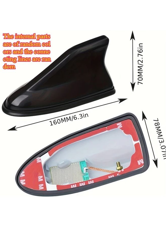 White Car Shark Fin Antenna Cover Weatherproof Durable Easy Installation Most Vehicles - Image 2