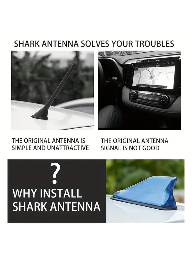 White Car Shark Fin Antenna Cover Weatherproof Durable Easy Installation Most Vehicles - Image 5