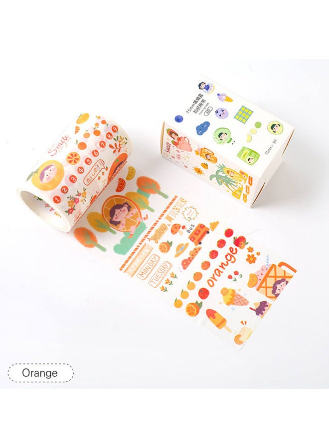 NIBEMINENT Paper Washi Tape Orange