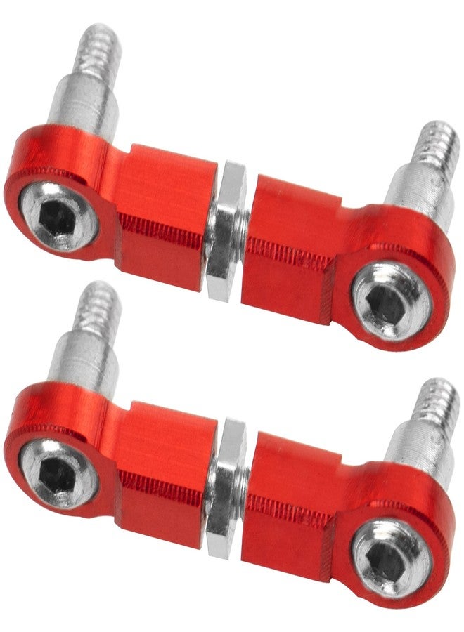Vgoohobby 2Pcs Vgoohobby Aluminum Rear Link Rod Adjustable Ball Joint Rod Compatible with Wltoys K969 K979 K989 K999 P929 P939 1/28 RC Car Upgrades Parts (Red) - Image 1