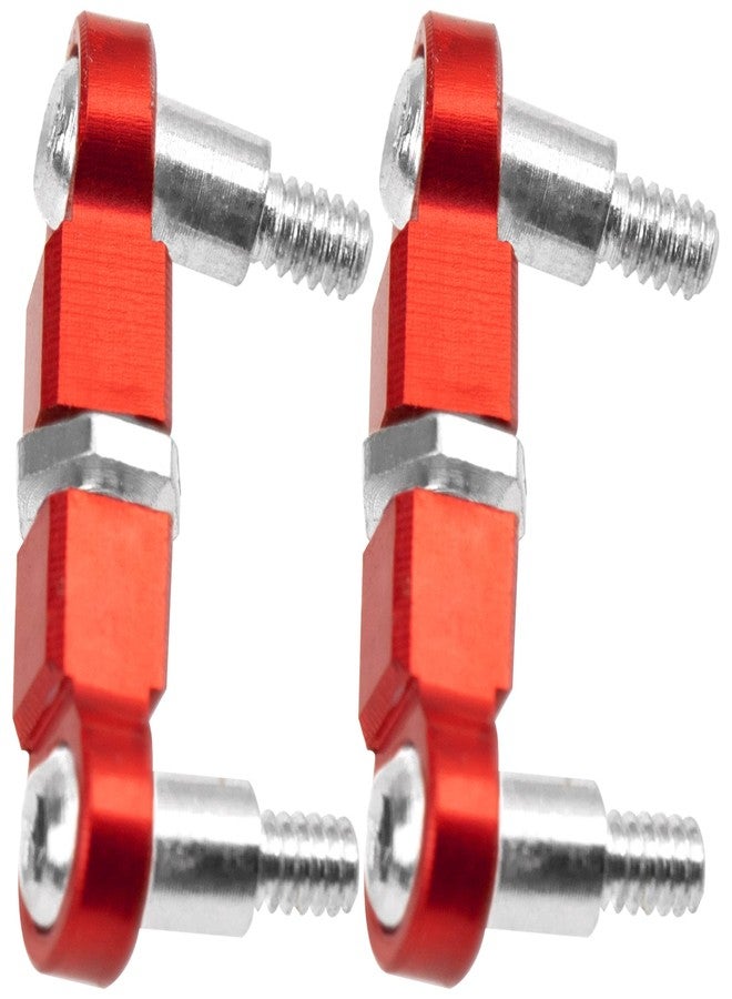 Vgoohobby 2Pcs Vgoohobby Aluminum Rear Link Rod Adjustable Ball Joint Rod Compatible with Wltoys K969 K979 K989 K999 P929 P939 1/28 RC Car Upgrades Parts (Red) - Image 2