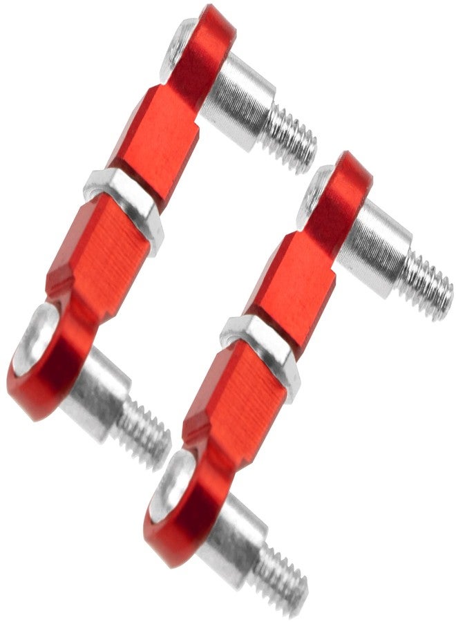 Vgoohobby 2Pcs Vgoohobby Aluminum Rear Link Rod Adjustable Ball Joint Rod Compatible with Wltoys K969 K979 K989 K999 P929 P939 1/28 RC Car Upgrades Parts (Red) - Image 4