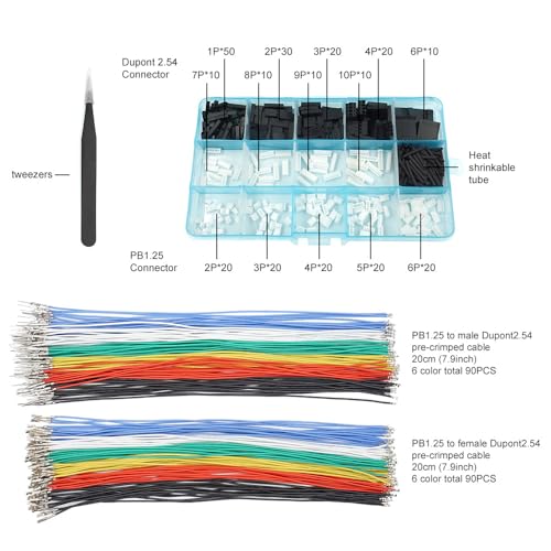 elechawk PB125 to Dupont 254mm Connectors and Cables Kit Compatible with Molex PicoBlade 125mm Pitch Connectors 20cm Wires for Pixhawk248 - Image 5