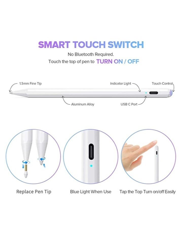 ELTRAZONE - Stylus Pen for Touch Screens, Rechargeable Phone for Android & iOS Compatible with iPhone/iPad/Pro/Mini/Other Tables & Smart Phone - Image 1