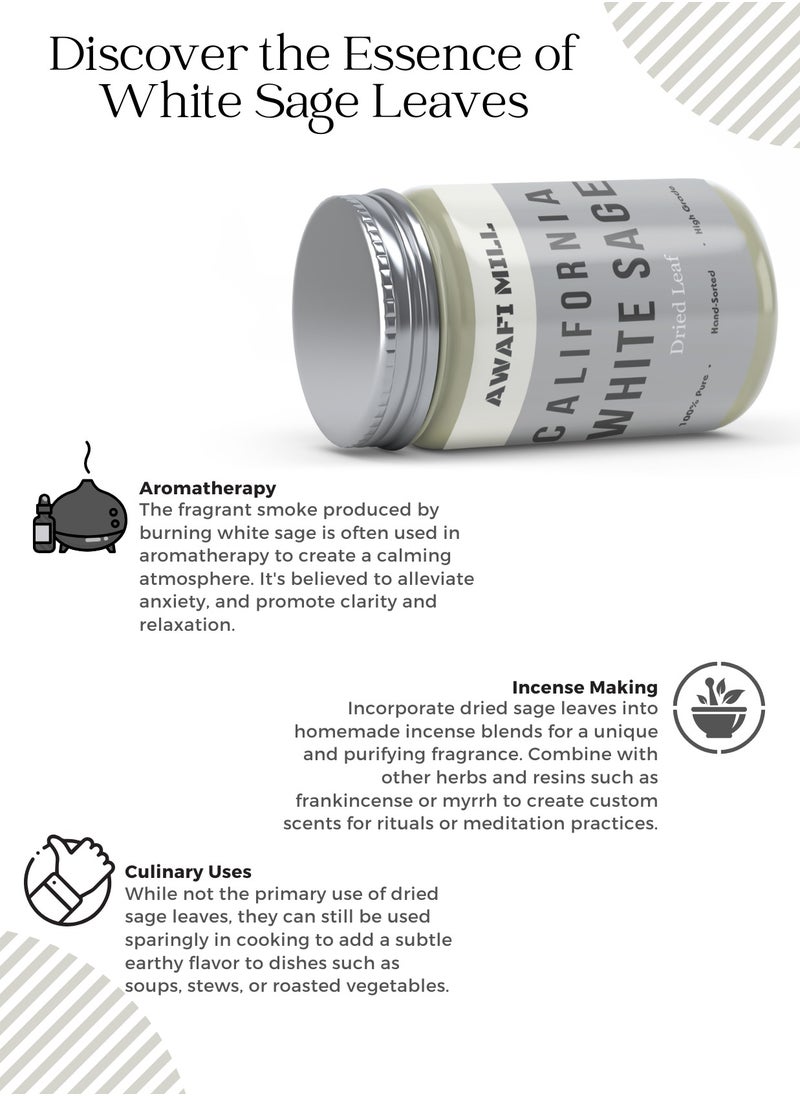 Awafi Mill - AWAFI MILL Dried California White Sage Leaves | Premium Aromatic and Versatile - Image 1