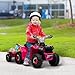 Aosom Kids ATV Quad Car with Back Trailer 6V Electric Ride On Car with Forward Backward Function WearResistant Wheels Ride on Toy for Toddlers Ages 1836 Months Pink - Image 4
