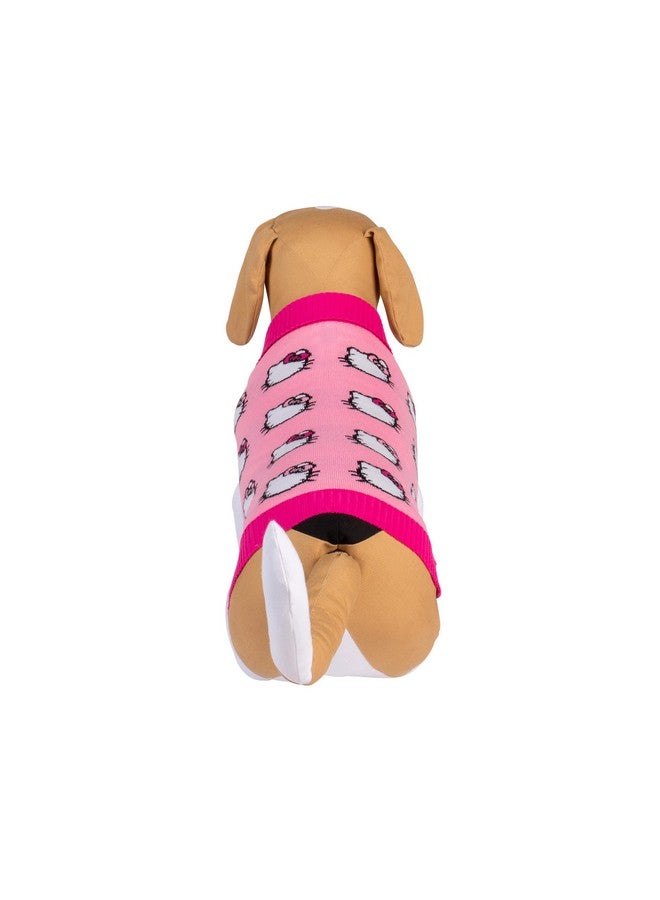 Hello Kitty Hello Kitty and Friends Hello Kitty Dog Sweater - Pink Knit Fabric Pet Sweater with Character Design - Officially Licensed Sanrio Product from Jazwares - Image 2