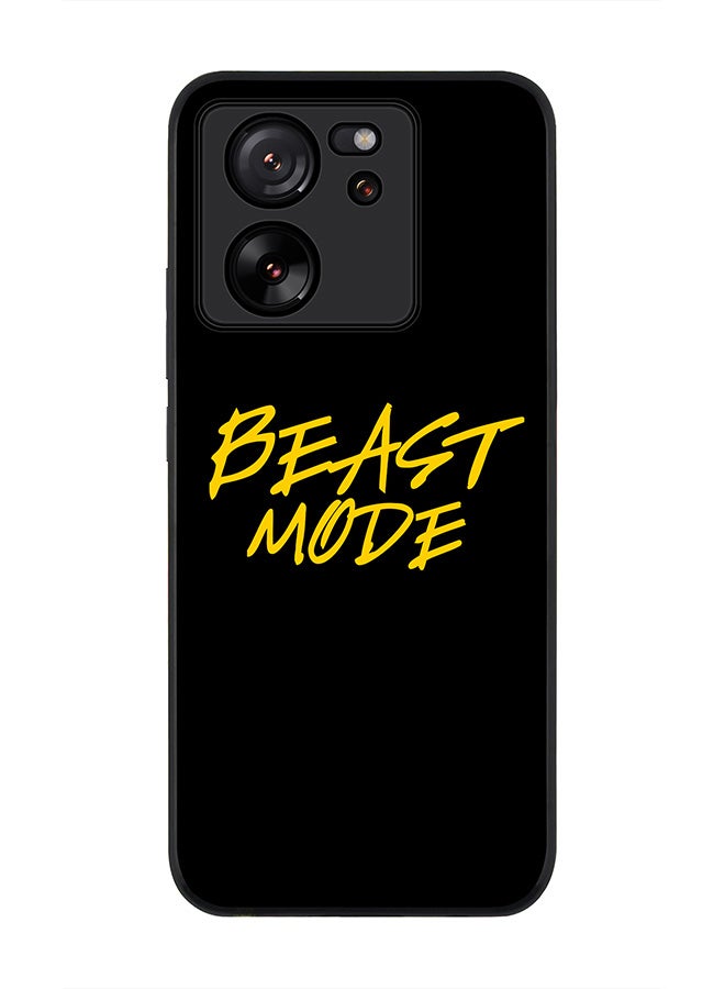 Stylizedd Rugged Black Edge case for Xiaomi 13T / Xiaomi 13T Pro, Slim fit Soft Case Flexible Rubber Edges Anti Drop TPU Gel Thin Cover - Beast Mode - Image 1