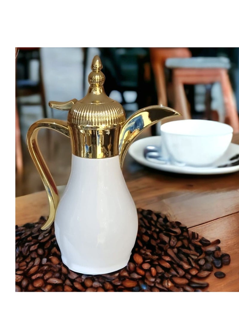 Stainless Steel Vacuum Flask Gold/white 