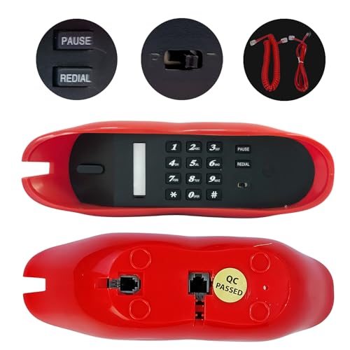 TelPal Red Mouth Telephone Wired Novelty Sexy Lip Phone Gift Cartoon Shaped Real Corded Landline Home Office Phones Furniture Decor - Image 4