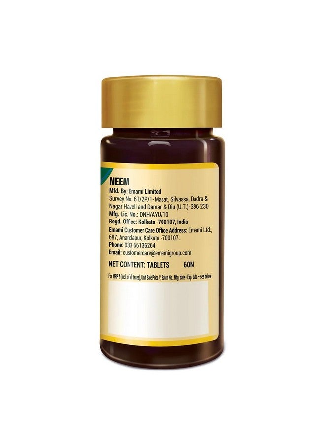 Zandu Indica (Neem) Tablets with Pure Neem Extract | Herbal Body Detox Supplement for Healthy Skin | Builds Immunity & Digestive Wellness | Plant-Based Formula | 60 Vegan Tabs - Image 3