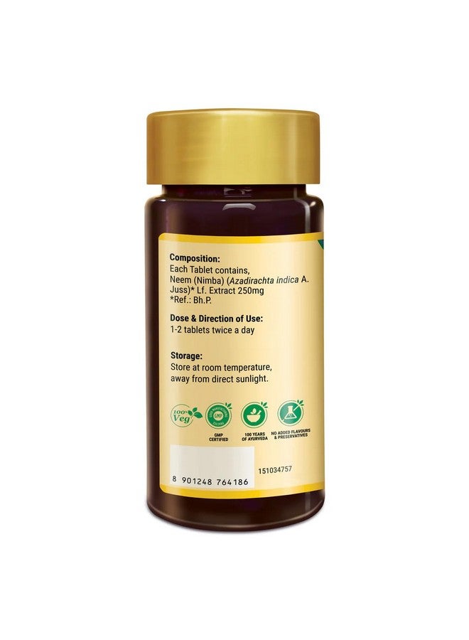 Zandu Indica (Neem) Tablets with Pure Neem Extract | Herbal Body Detox Supplement for Healthy Skin | Builds Immunity & Digestive Wellness | Plant-Based Formula | 60 Vegan Tabs - Image 2