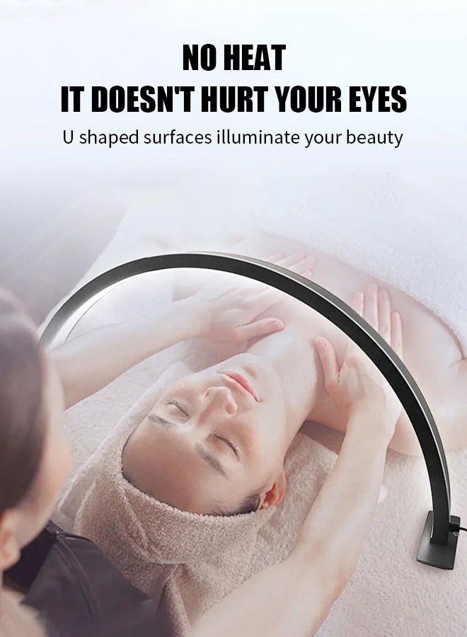 أبيكس قابل للطي نصف القمر مسمار مصباح مكتب ، ضوء الرموش أدى مسمار تكنولوجيا مصباح المكاتب ، نصف القمر ضوء ، أخصائي التجميل مصباح طاولة الرموش تمديد الرموش الأسود - Image 2