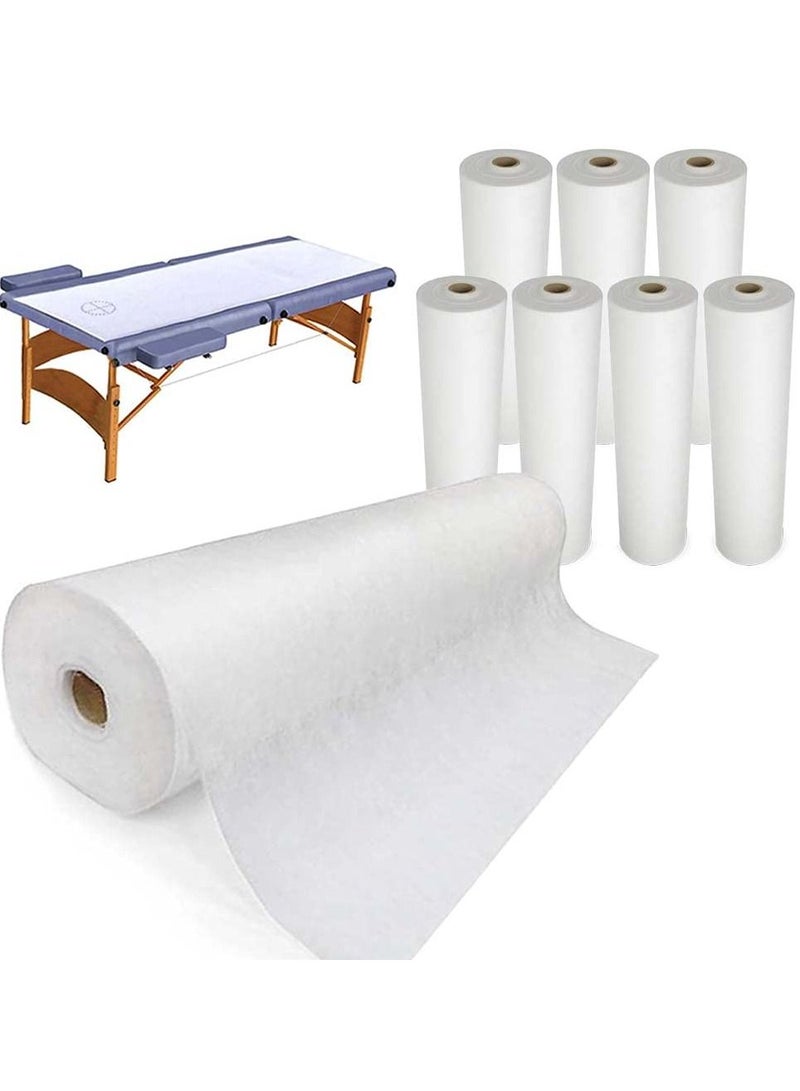 ماكس كير بكرات ملاءة سرير غير منسوجة من مستحضرات التجميل العضوية يمكن التخلص منها 1 لفة بيضاء ناعمة قابلة للتنفس وطاولة تدليك للوجه وصالون الوشم وغطاء سرير ورقية - Image 1