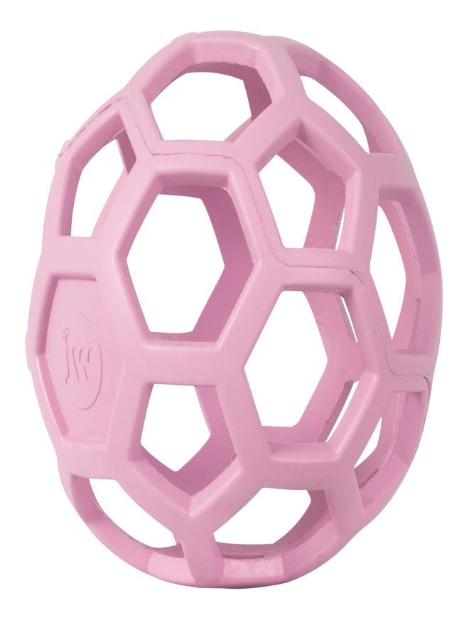 JW Pet HOL-ee Roller™, Dog Toy Puzzle Ball, Natural Rubber, Large (5.5” Inch Diameter), Pink - Image 2