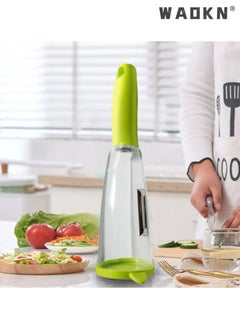 WAOKN Fruit and Vegetable Peeler with Holder | Multi-functional Potato Orange Apple Peeler for Kitchen | Kitchen Gadget Julienne Slicer with Storage | Easy Clean Peeler | Magic Peeler Shredder slicer  - Image 5