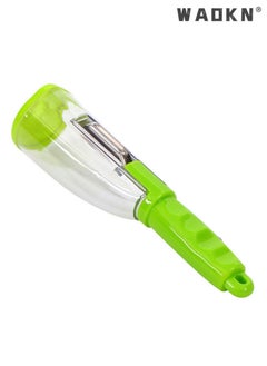 WAOKN Fruit and Vegetable Peeler with Holder | Multi-functional Potato Orange Apple Peeler for Kitchen | Kitchen Gadget Julienne Slicer with Storage | Easy Clean Peeler | Magic Peeler Shredder slicer  - Image 1