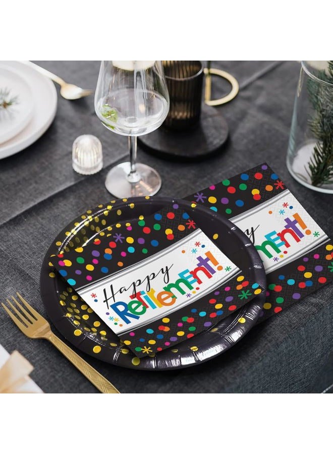 Amscan Officially Retired Multicolor Beverage Napkins - 5"x5" (Pack of 16), Perfect For Retirement Parties & Milestone Celebrations - Image 3