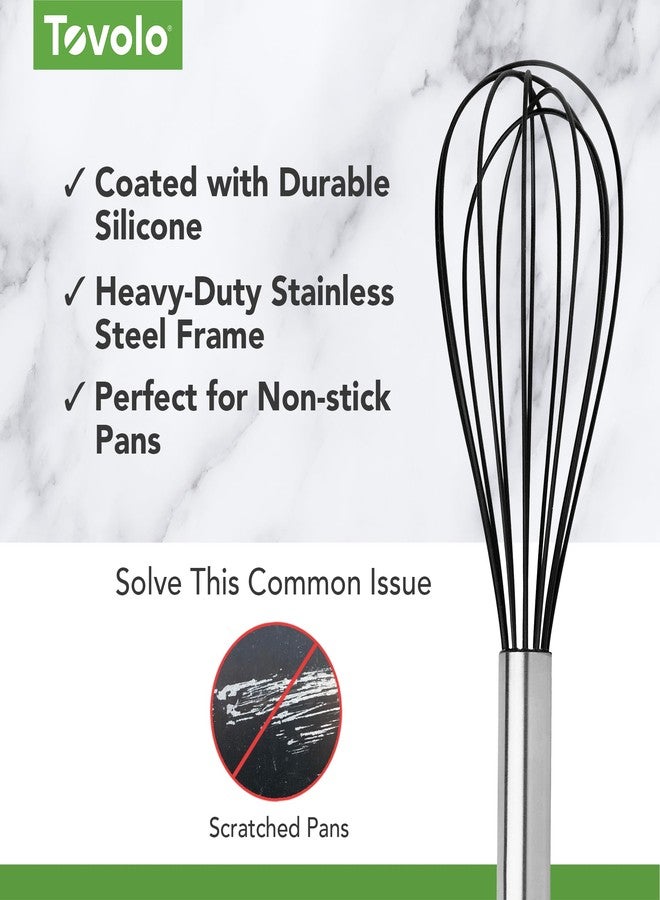 Tovolo Stainless Steel & Silicone Whip Whisk, 6" - Kitchen Mini Whisks for Cooking, Blending & Beating - Non-Scratch & Heat- Resistant Whisking Tool - BPA-Free Whisker - Image 3