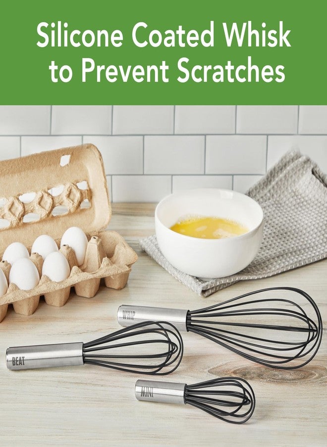 Tovolo Stainless Steel & Silicone Whip Whisk, 6" - Kitchen Mini Whisks for Cooking, Blending & Beating - Non-Scratch & Heat- Resistant Whisking Tool - BPA-Free Whisker - Image 2