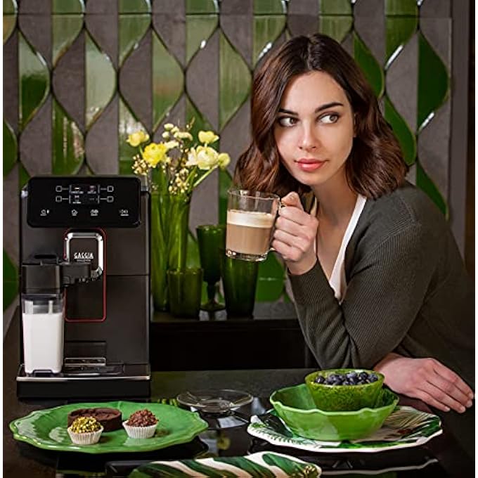 جاجيا ماجينتا بريستيج صنع في إيطاليا 12 مشروبًا في متناول يدك قم بتخصيص قهوة الإسبريسو بالطريقة التي تفضلها آلة صنع قهوة أوتوماتيكية بالكامل من الحبوب إلى الكوب شطف سهل وإزالة الترسبات الكلسية - Image 2