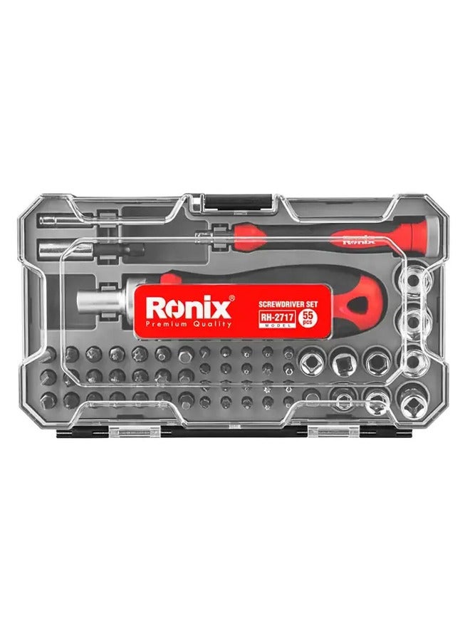 رونيكس طقم لقم مفك 56 قطعة من رونيكس موديل (RH-2717) - Image 2