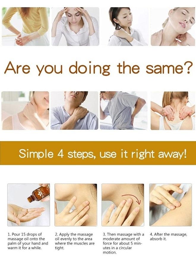 3 Pack Lymphatic Drainage Ginger Oil, Ginger Massage Oil to Promote Blood Circulation,Suitable for Body Massage。