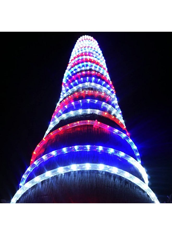 Tuklye Led Rope Lights 50Feet 540Leds 120V Waterproof For Indoor Outdoor Use Ip65 For Party,Backyard,Fence,Fallway,Pond, X'Mas Decoration, Patriot,Independence Day,4Th Of July(Red White Blue)  - Image 1