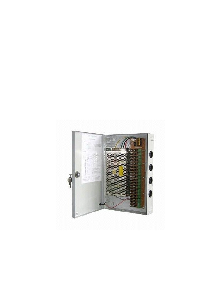 CCTV Power Supply Box, 15A 180W 9 Port Channel