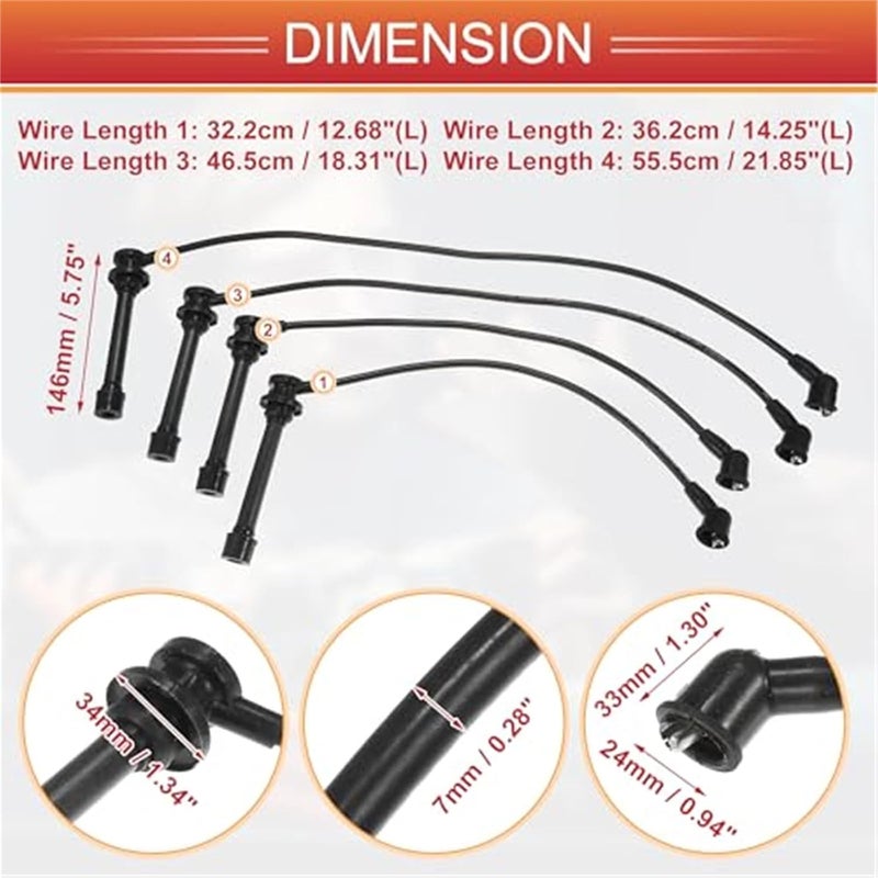 Vuzmode Car Spark Plug Coil Wires for Nissan - Image 3