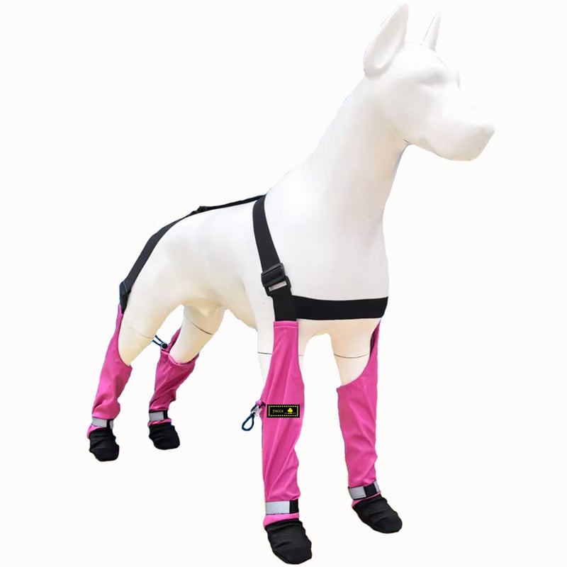 yucca Rubber Dog Boots for Paws, Easy-On Pet Suspender Boot Leggings, Anti Slip Dog Socks, Reusable Waterproof Dogs Booties, Protect Paws from Rain, Snow, Slush, and Snow Melt - Image 1
