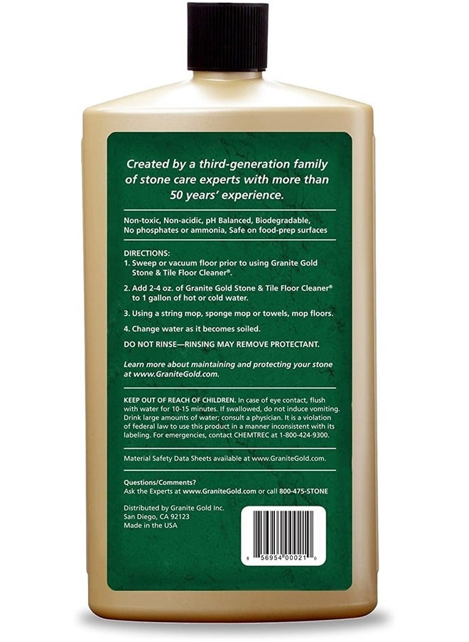 GRANITE GOLD - Stone And Tile Floor Cleaner - No-Rinse Deep Cleaning Granite, Marble, Travertine, Ceramic Solution - 32 Ounces (Packaging may vary) - Image 1