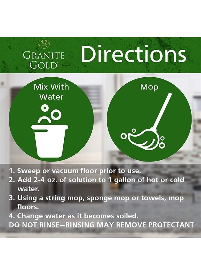 GRANITE GOLD - Stone And Tile Floor Cleaner - No-Rinse Deep Cleaning Granite, Marble, Travertine, Ceramic Solution - 32 Ounces (Packaging may vary) - Image 1
