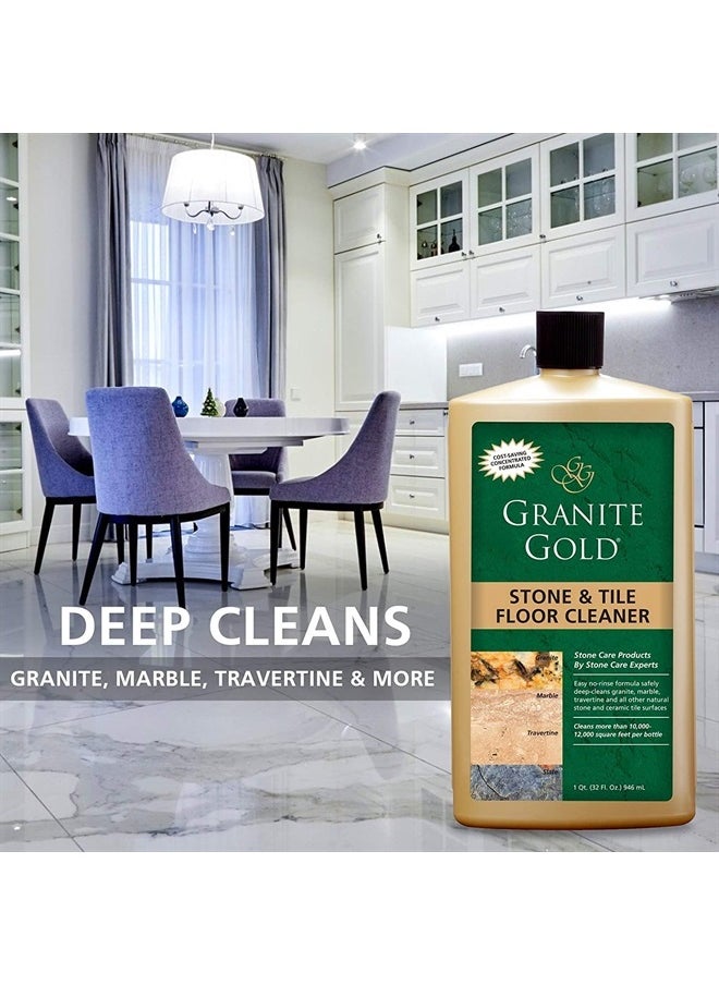 GRANITE GOLD - Stone And Tile Floor Cleaner - No-Rinse Deep Cleaning Granite, Marble, Travertine, Ceramic Solution - 32 Ounces (Packaging may vary) - Image 1