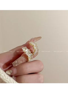 Generic Earrings for Girls,Shiny Earrings, Women's Gold Fashion Earrings Pair of C-Shaped Lrregular Earring,Ladies Jewelry ,Accessories for Ladies  - Image 1