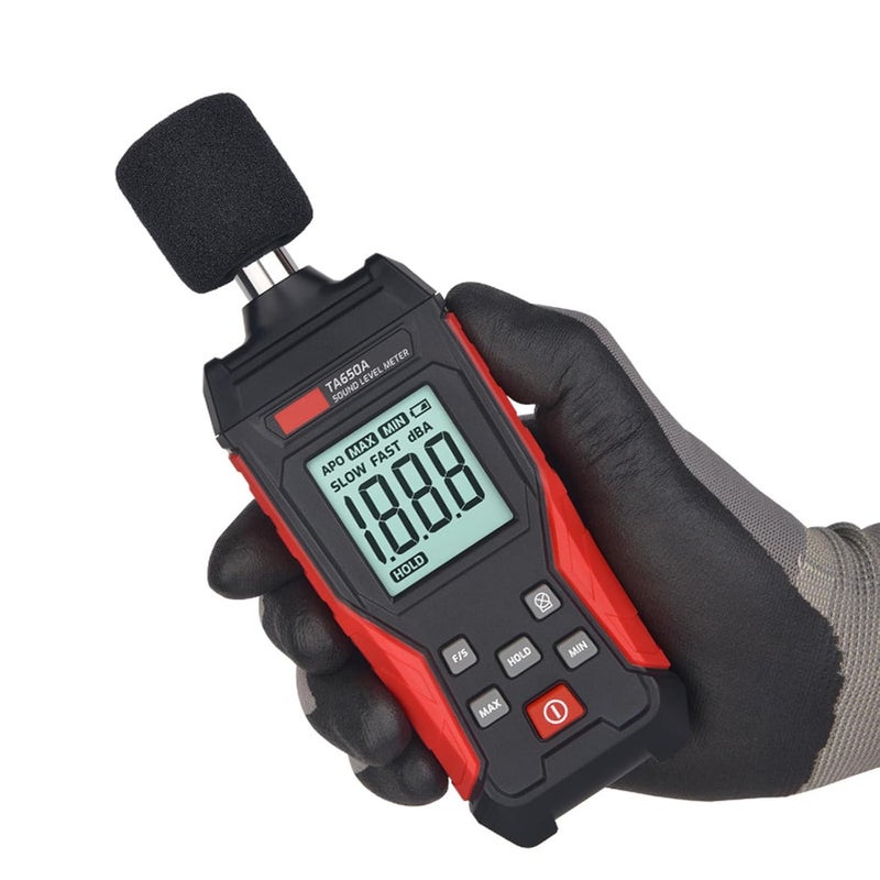 Digital Sound Level Meter 30 130dBA with Backlight LCD Display MAX MIN Data Hold Alarm - Image 2
