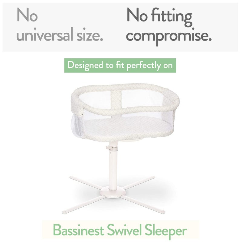Joey + Joan Bassinet Fitted Sheets for Halo Bassinest Swivel Sleeper Mattress - Snuggly Soft 100% Jersey Cotton - 2 Pack - Light + Dark Sage Green - 2 Pack - Image 2