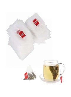 SYOSI Tea Filter Bags, 100Pcs Disposable Nylon Tea Infuser Bag Spice Filter Tea Strainer Bags With String, Empty Tea Bags for Loose Leaf Fruit Herbal Tea Bags, Spice Bags, Filter Bags (5.8 * 7.0cm)  - Image 1