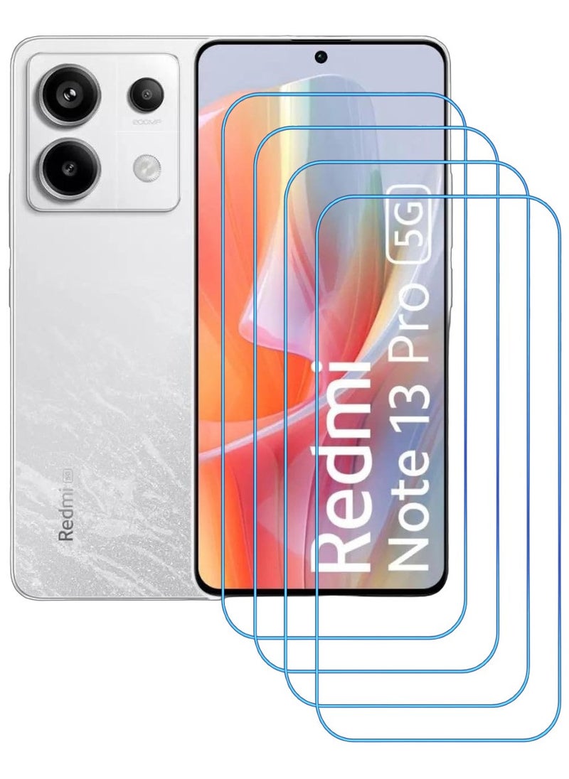 ACLIX 4 Pieces Antistatic ESD Dustproof Premium Quality High Definition Clear Tempered Glass Screen Protector Designed For Xiaomi Redmi Note 13  Pro - Image 1