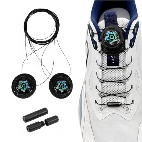Gozaqe No Tie Shoe Laces,Smart Buckle Shoe Laces for Men,Rotatable and Adjustable for Tightness,Shoelaces Suitable for Sneakers,Sports Shoes,Casual Shoes,Hiking Shoes,Etc - Image 2