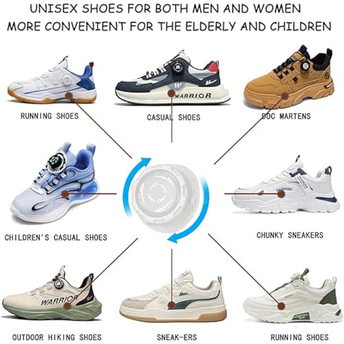 Gozaqe No Tie Shoe Laces,Smart Buckle Shoe Laces for Men,Rotatable and Adjustable for Tightness,Shoelaces Suitable for Sneakers,Sports Shoes,Casual Shoes,Hiking Shoes,Etc - Image 5