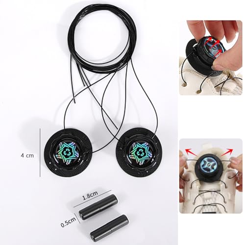 Gozaqe No Tie Shoe Laces,Smart Buckle Shoe Laces for Men,Rotatable and Adjustable for Tightness,Shoelaces Suitable for Sneakers,Sports Shoes,Casual Shoes,Hiking Shoes,Etc - Image 3