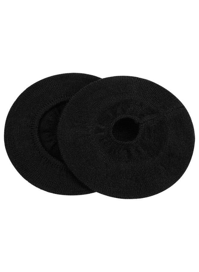 KISSUN Earpads Sweater Cover Protectors with Stretchable Knit Fabric for Beats Studio 3/2 Wireless/Wired Bose QC35 25 15 Headphones and Other Headsets with 3-4 Inch Ear Cushions [ 2 Pairs ] (Black) - Image 5