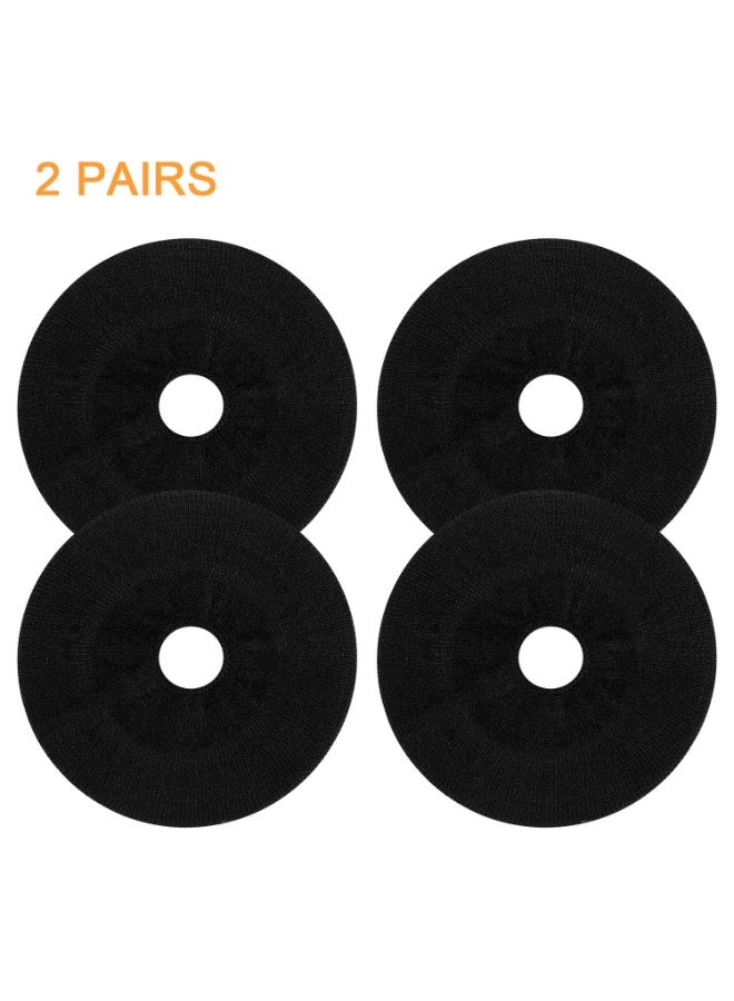 KISSUN Earpads Sweater Cover Protectors with Stretchable Knit Fabric for Beats Studio 3/2 Wireless/Wired Bose QC35 25 15 Headphones and Other Headsets with 3-4 Inch Ear Cushions [ 2 Pairs ] (Black) - Image 4